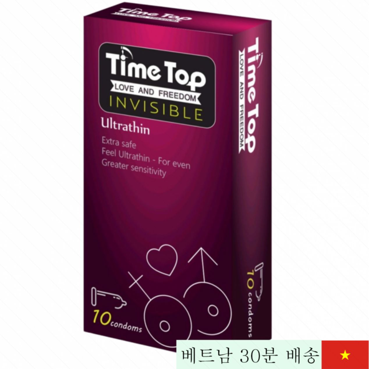 타임탑 0.05mm 울트라 씬 콘돔 10개입 