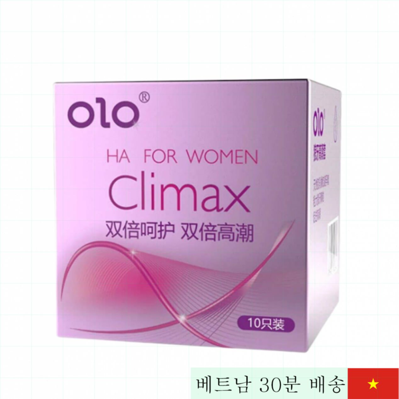 OLO 0.01 여성용 클라이맥스 초박형 보습 콘돔 10개입 