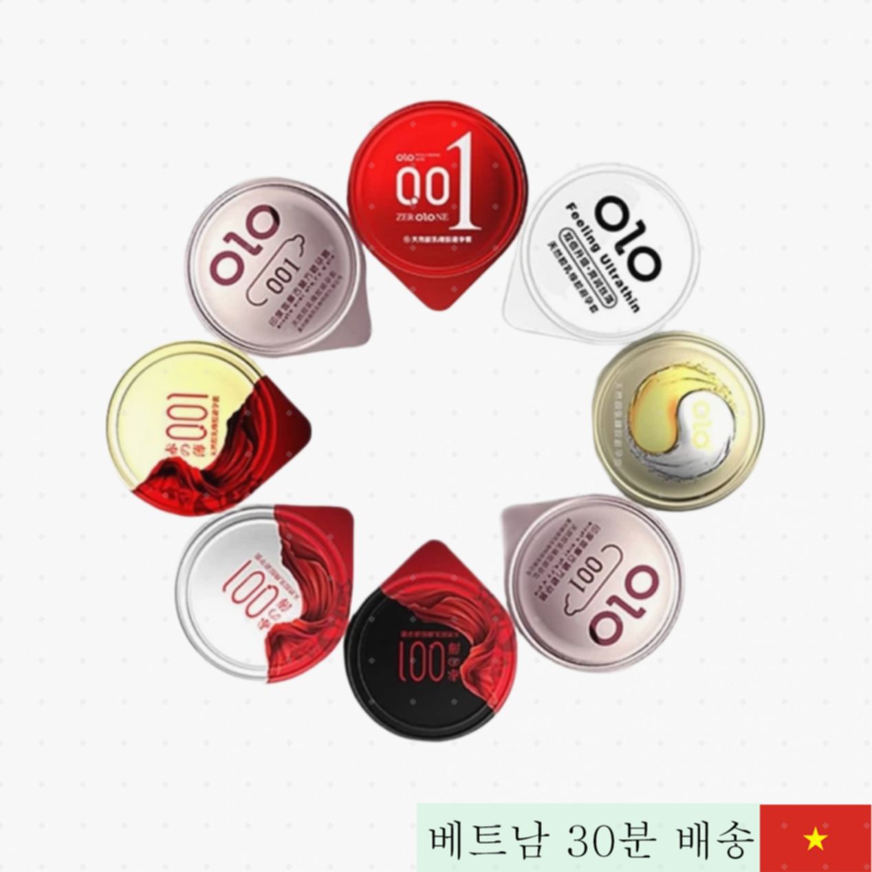 OLO 0.01 초박형 콘돔 3개입 편안한 착용감 