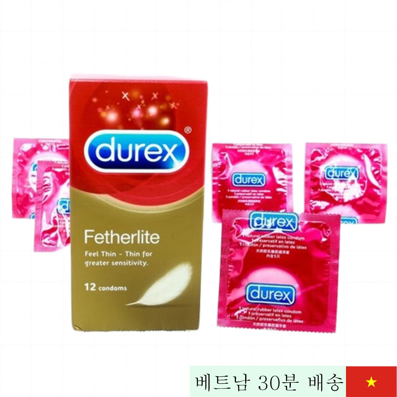 듀렉스 페더라이트 12개입 초박형 콘돔 안심 보호 