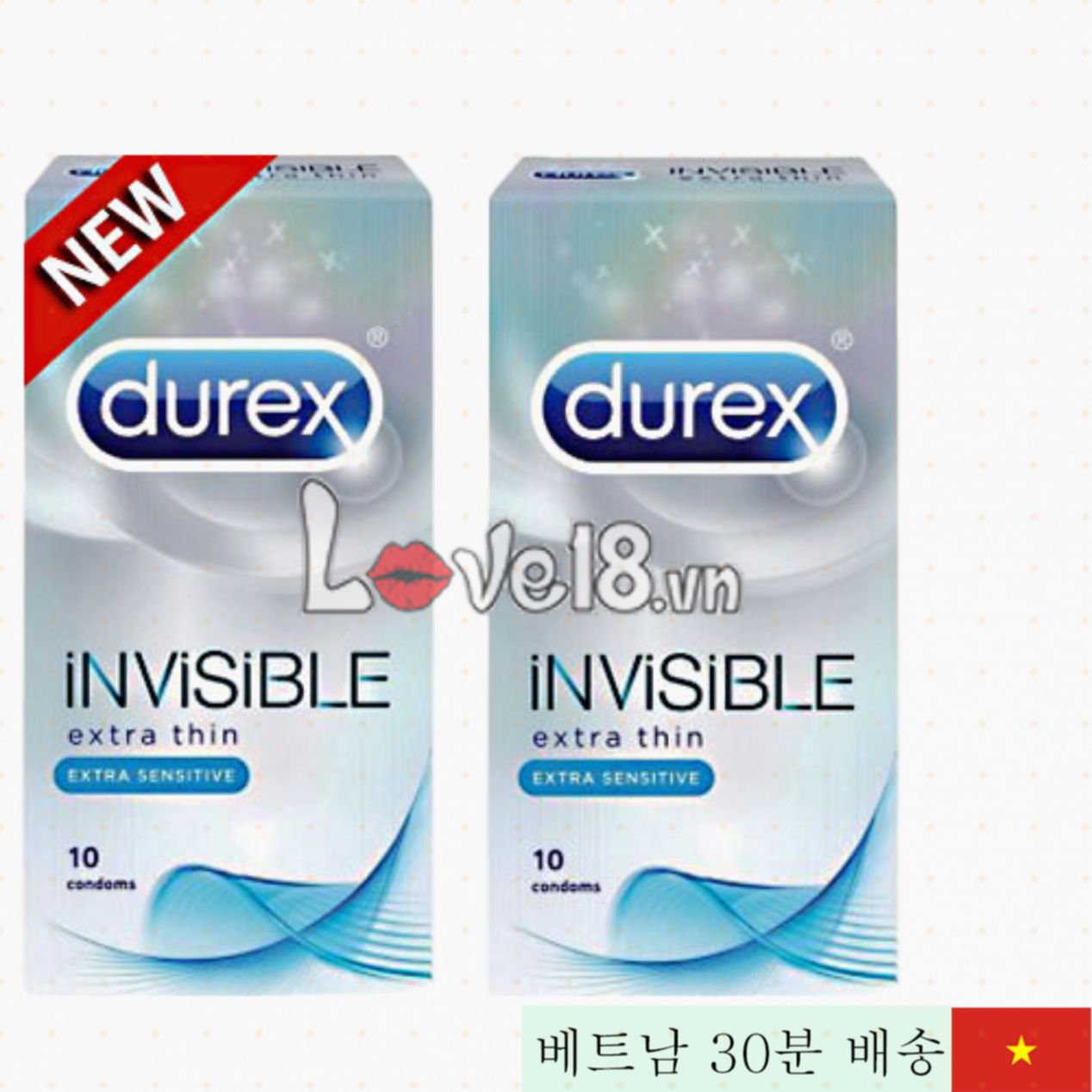 Durex 인비저블 초박형 콘돔, 자연스러운 촉감 경험 