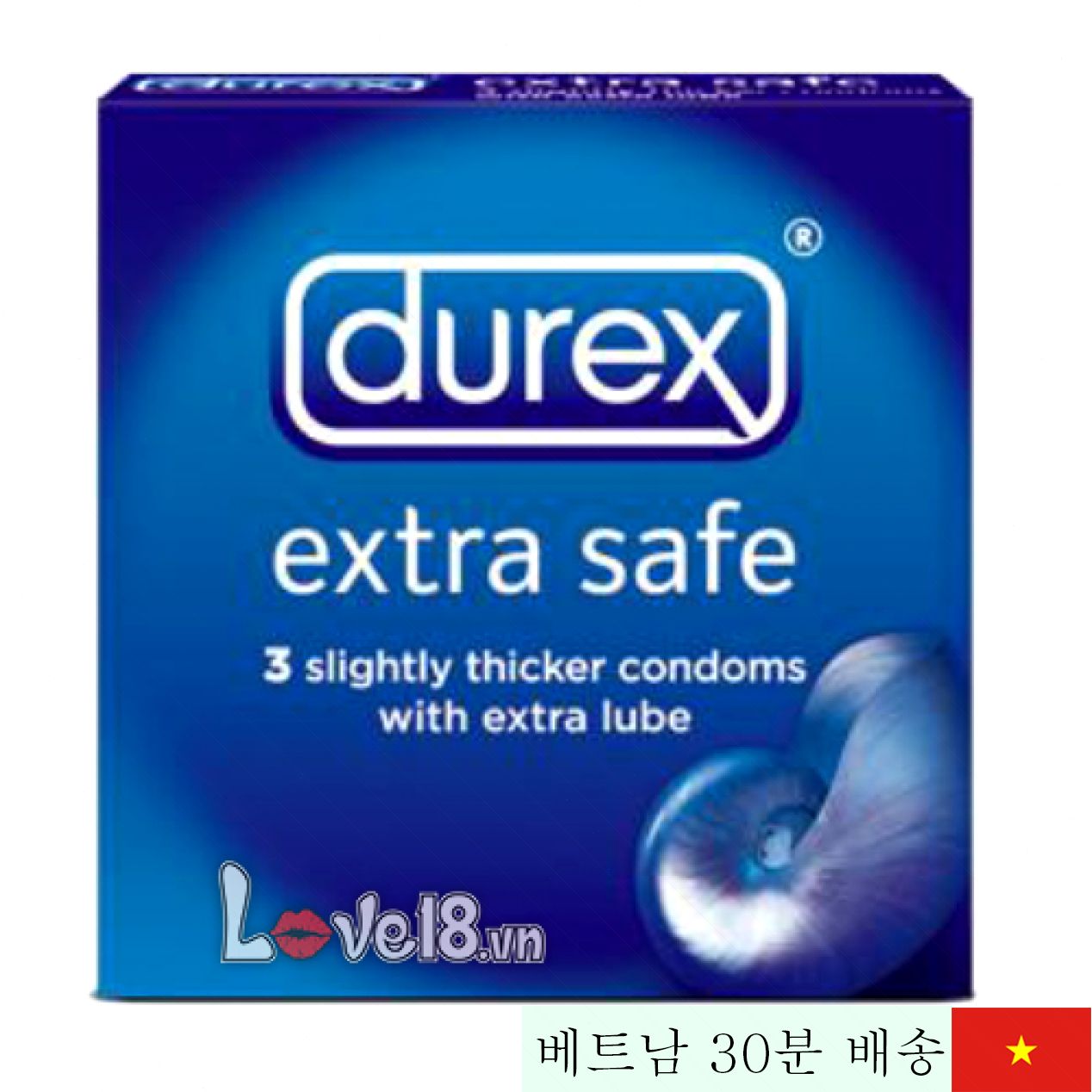 Durex Extra Safe 다중 윤활 콘돔 3개입 