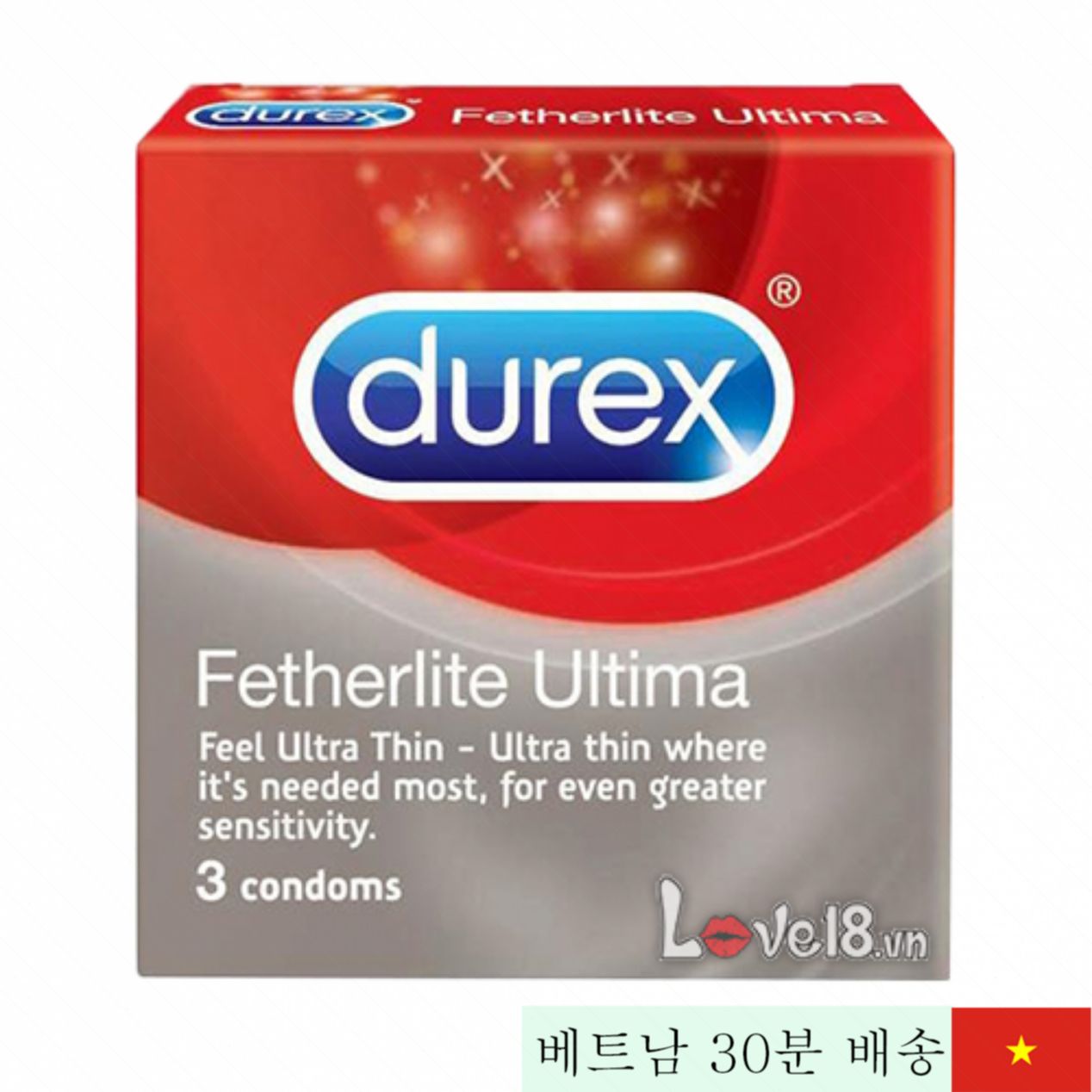 Durex Fetherlite 울트라마이크로 초박형 콘돔 3개입 