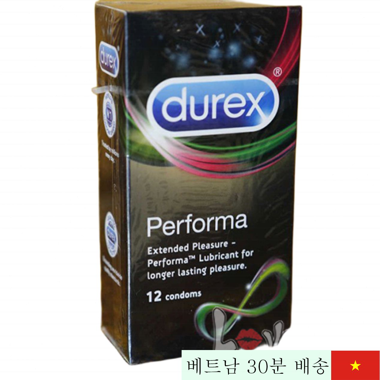 듀렉스 퍼포마 연장 콘돔 12개입 얇고 강력한 보호 