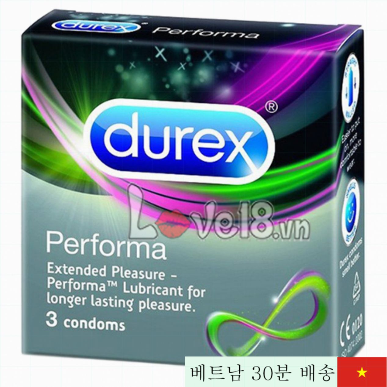 Durex Performa 3개입 콘돔 시간연장 얇고 안전한 피임 