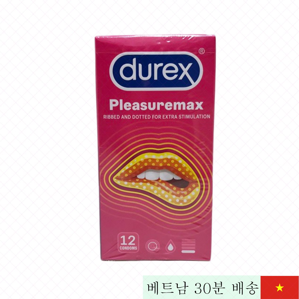 Durex Pleasuremax 진동 돌기 콘돔 대형 쾌감 극대화 