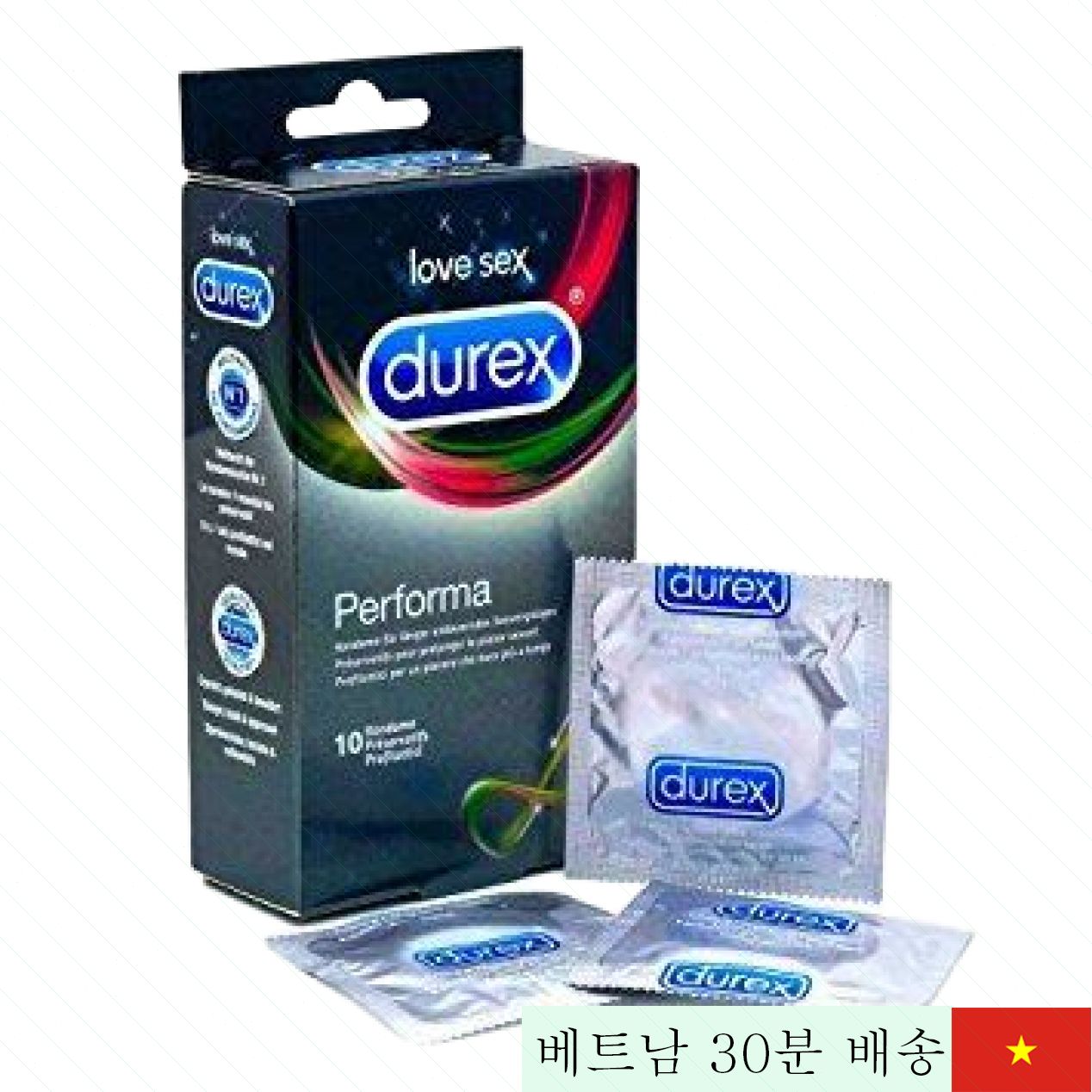 듀렉스 퍼포르마 고급 콘돔 오래가는 쾌감 5% 벤조카인 함유 