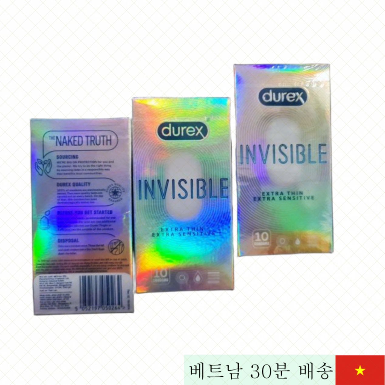 Durex Invisible 100% 초박형 젤함량 최고 콘돔 강추 