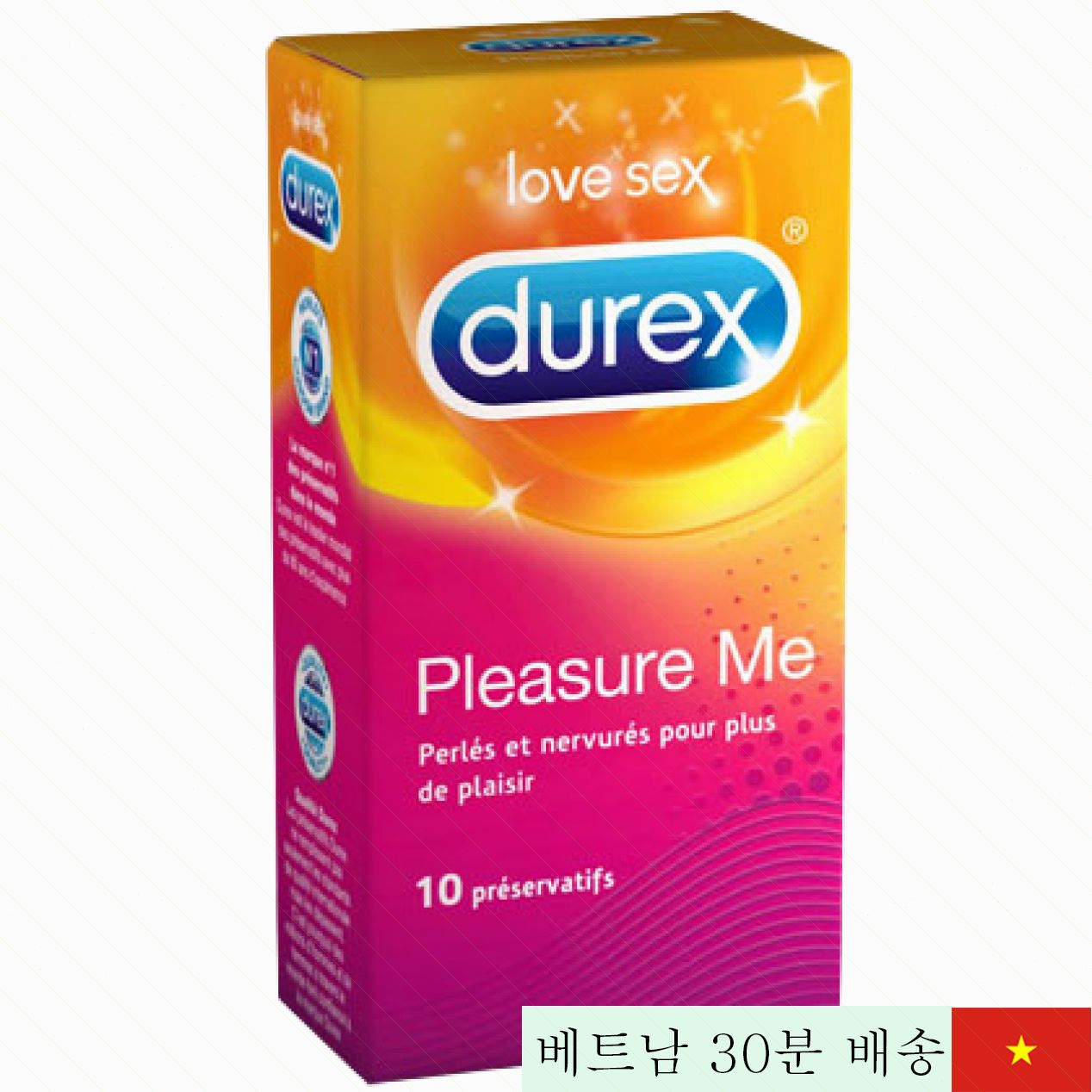 듀렉스 플레저 맥스 12입 핑크 초박형 고감도 콘돔 