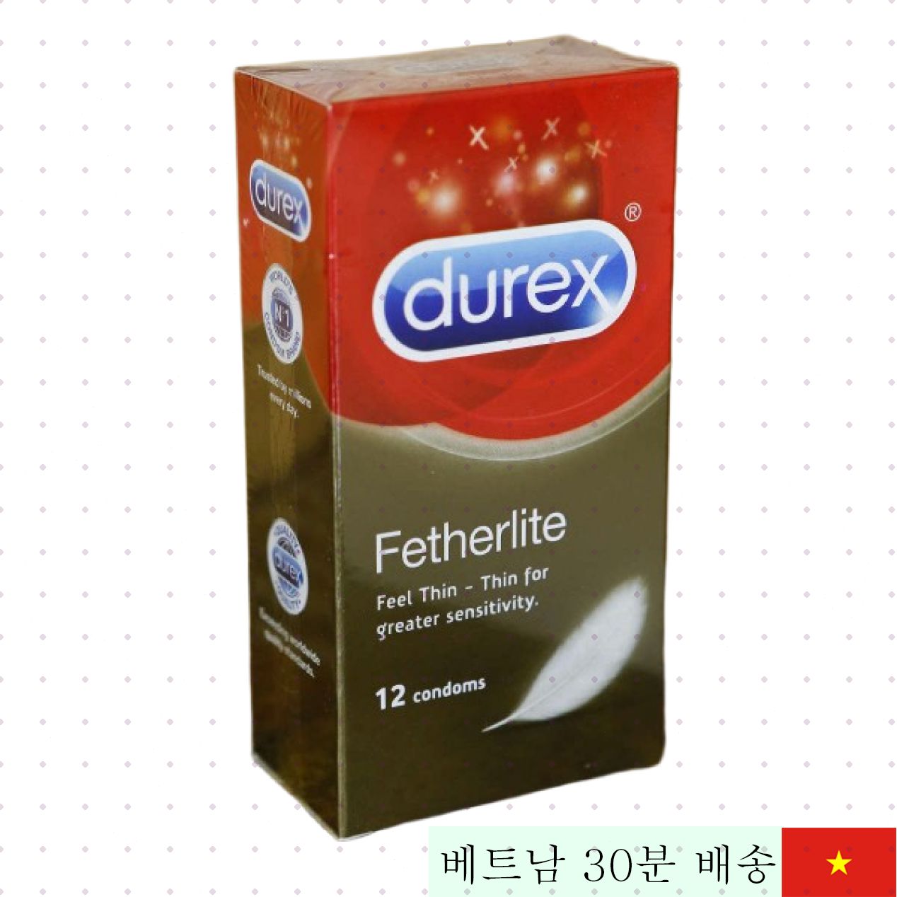 듀렉스 페더라이트 실크 초박형 12개입 콘돔 천연 라텍스 