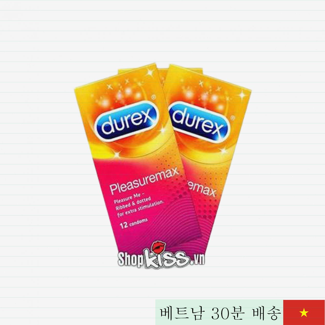 Durex Pleasure Max 돌기 콘돔 12개입 극강 쾌감 체험 
