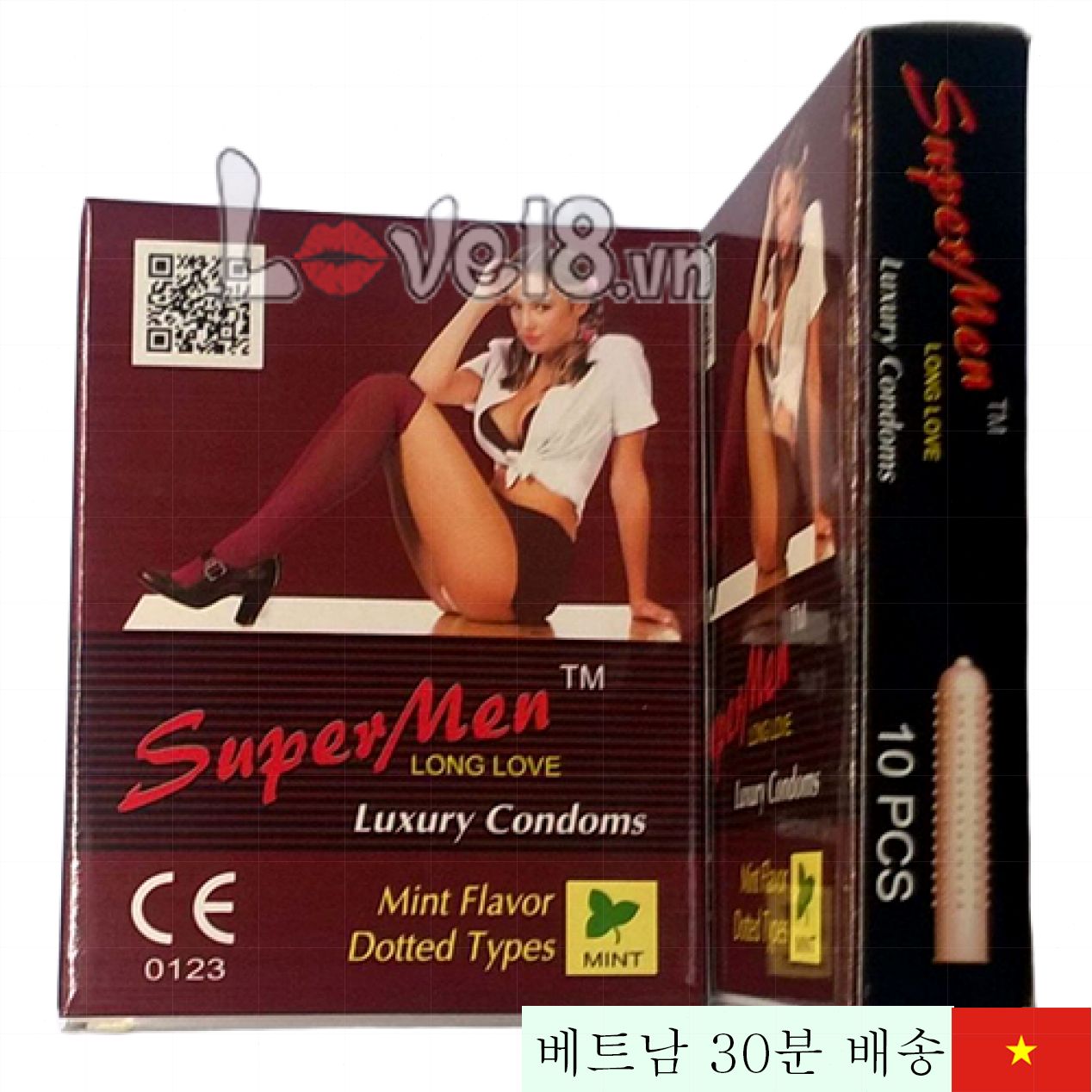 Super Men 저가 시리즈 돌기 콘돔 연장형 