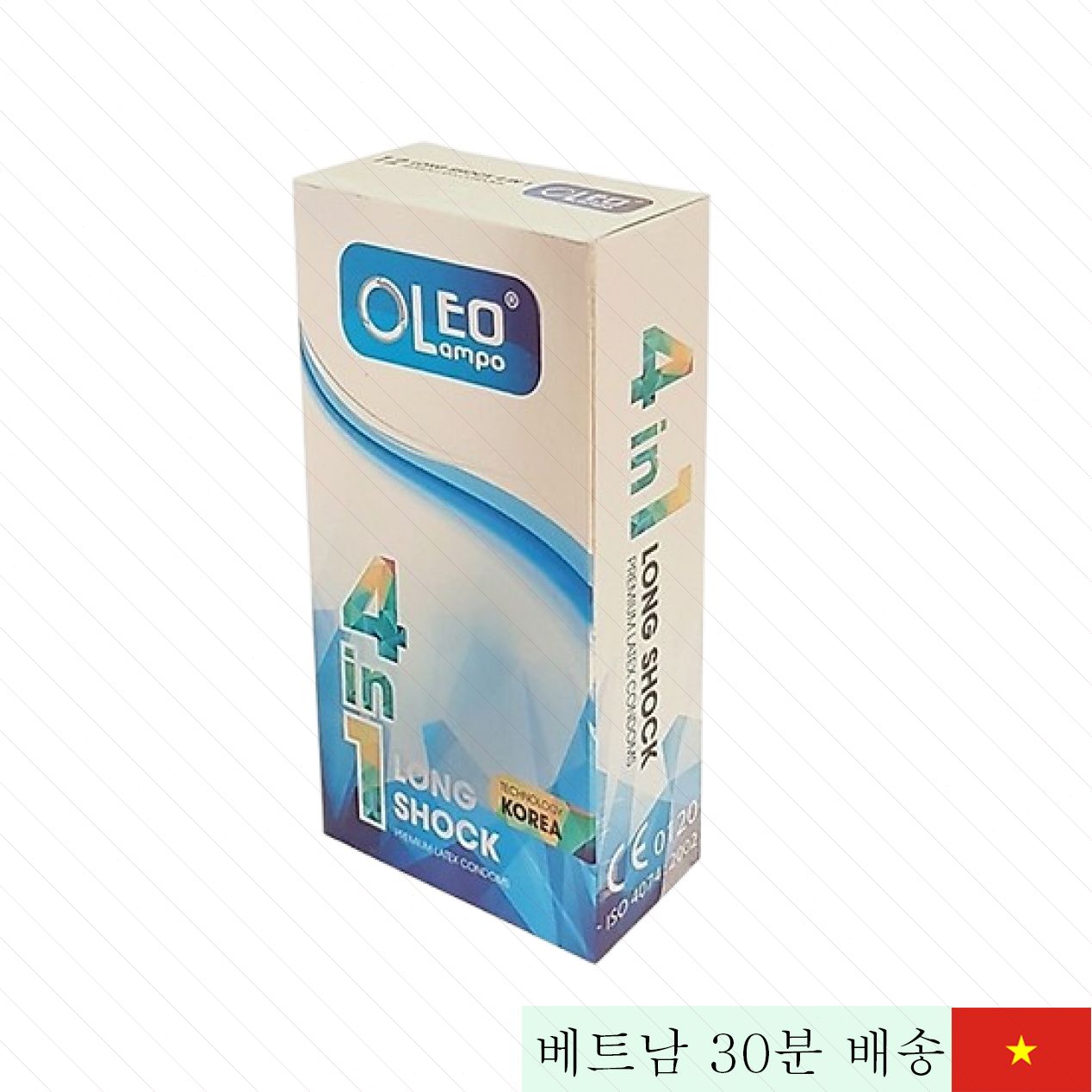 Oleo Lampo 4in1 페퍼민트 성능 강화 초박형 콘돔 12P 