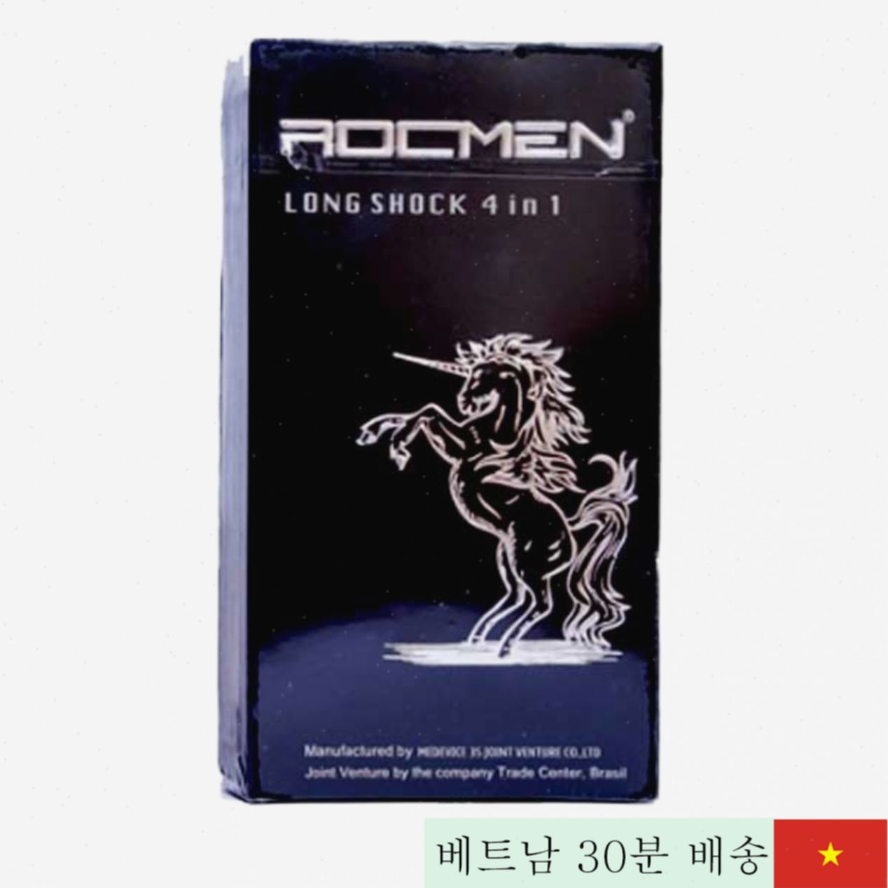 브라질 롱 쇼크 4in1 검정 콘돔 돌기 향기 효과대박 