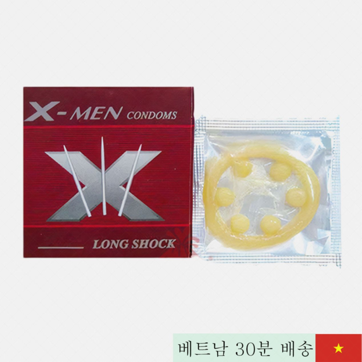 Xmen 6비 대형 콘돔 쾌감 증대 지연 효과 