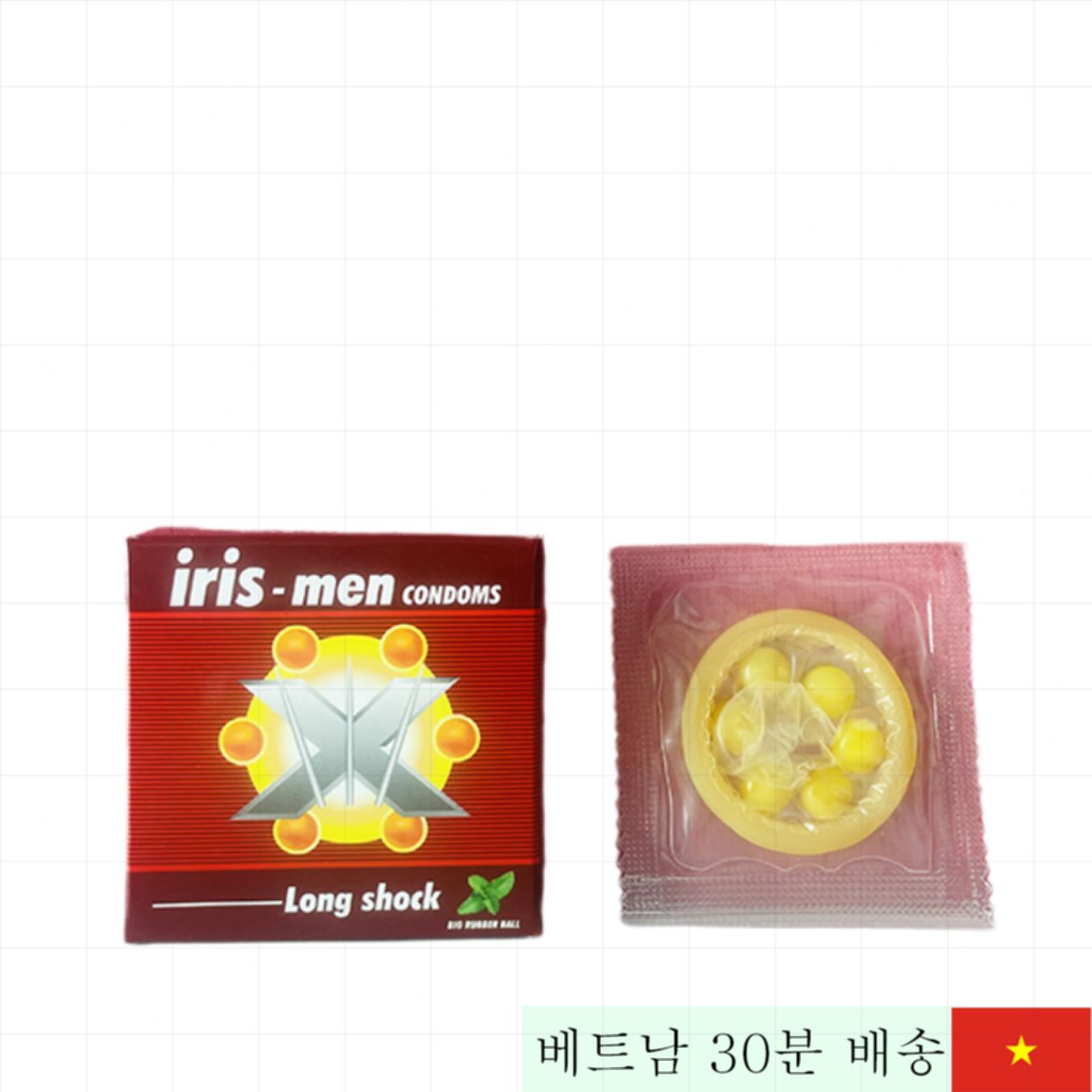 아이리스맨 롱쇼크 대형 입체 돌기 콘돔 