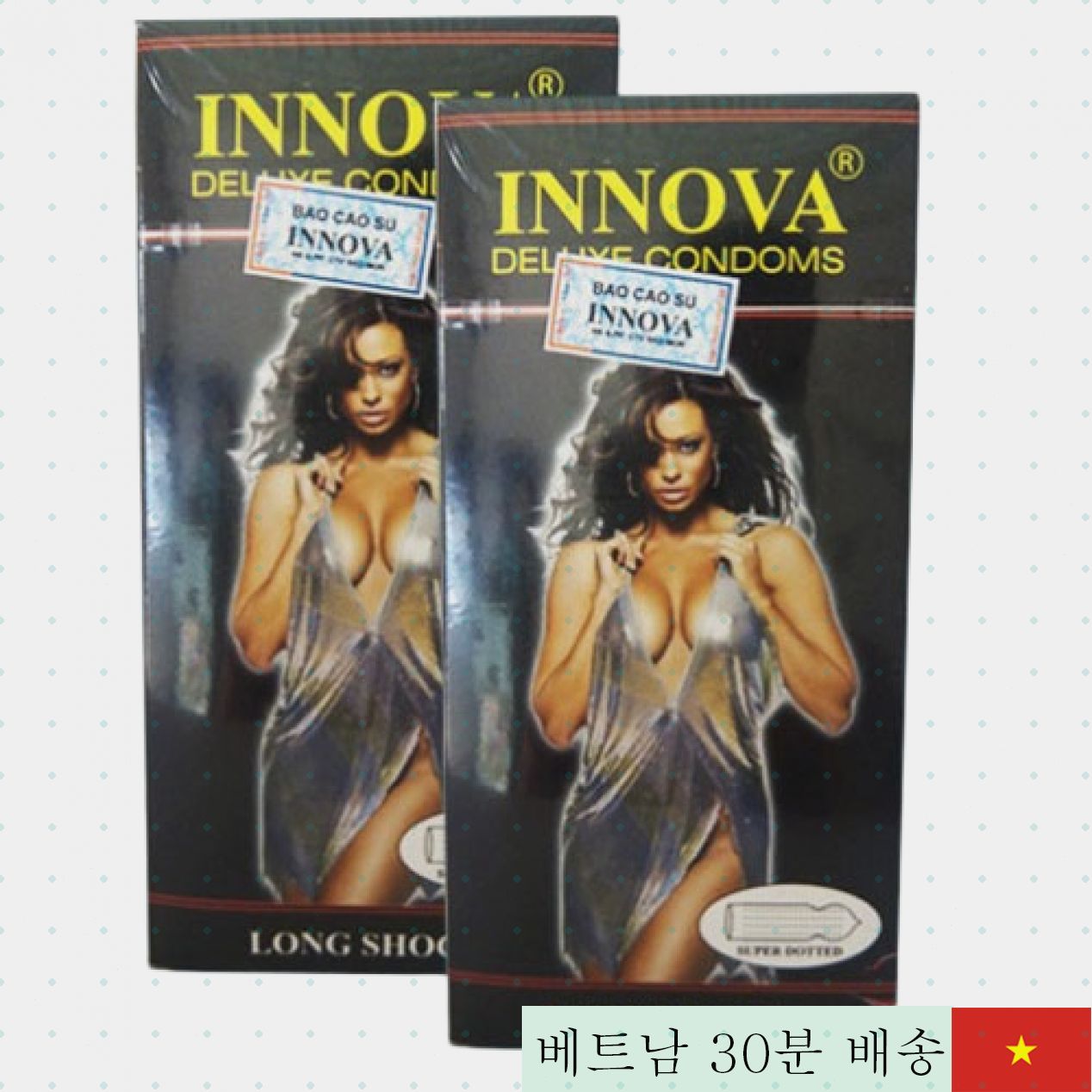 Innova 블랙 미세 돌기 콘돔 12개입 인기 제품 