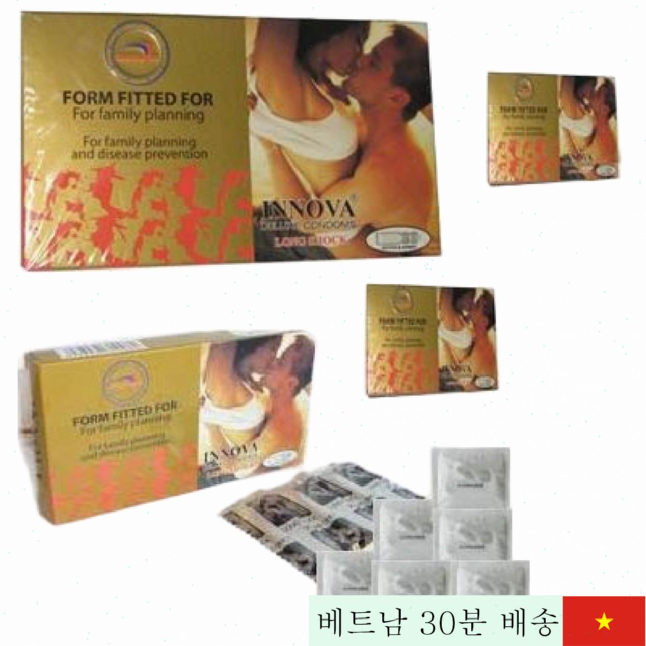 이노바 골드 돌기 12개입 지연 콘돔 