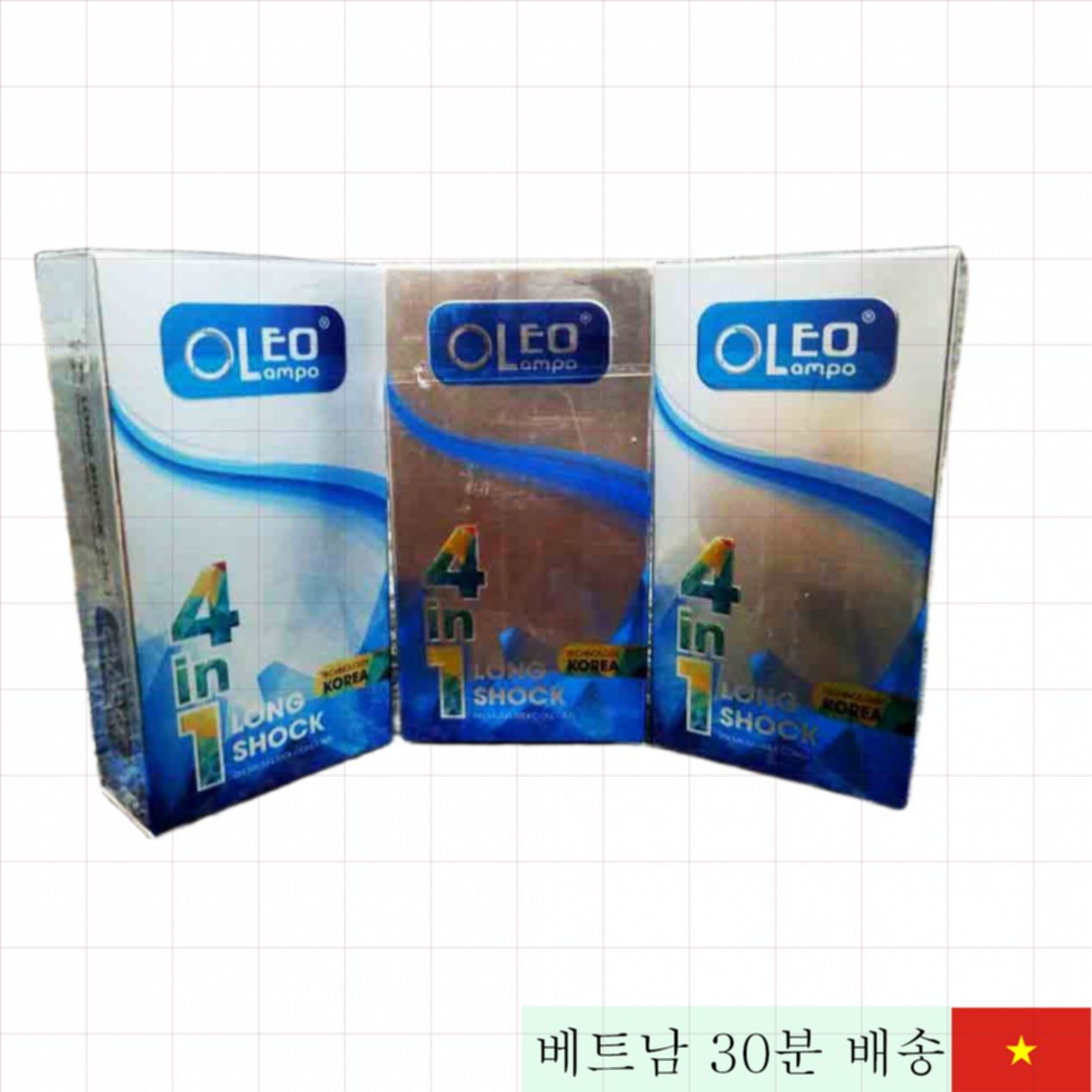 올레오 램포 4in1 코리아 새버전 2018 초강력 콘돔 남성용 스킨 