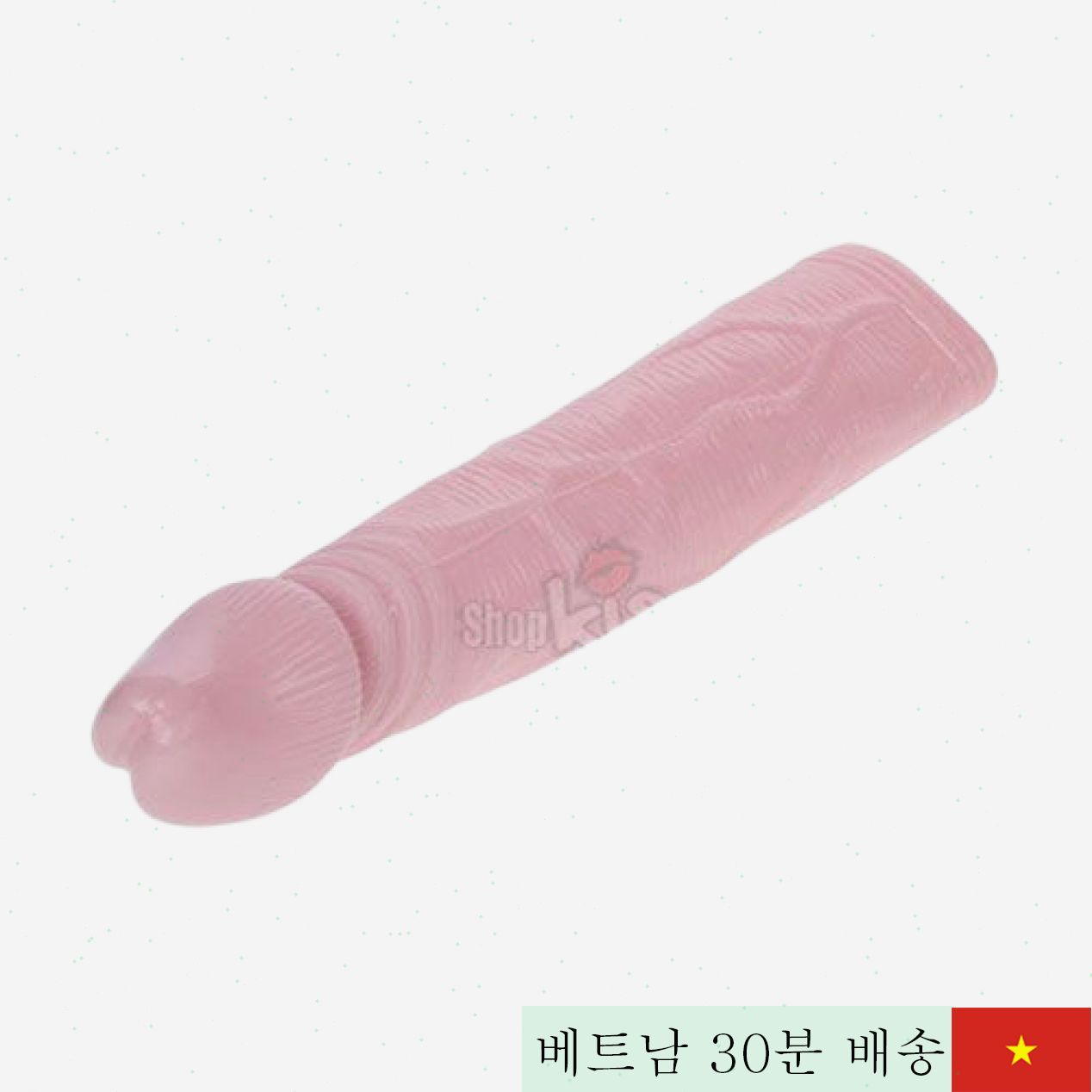 6cm 콘돔 연장형 진동 남성 쾌감 지연 기능 