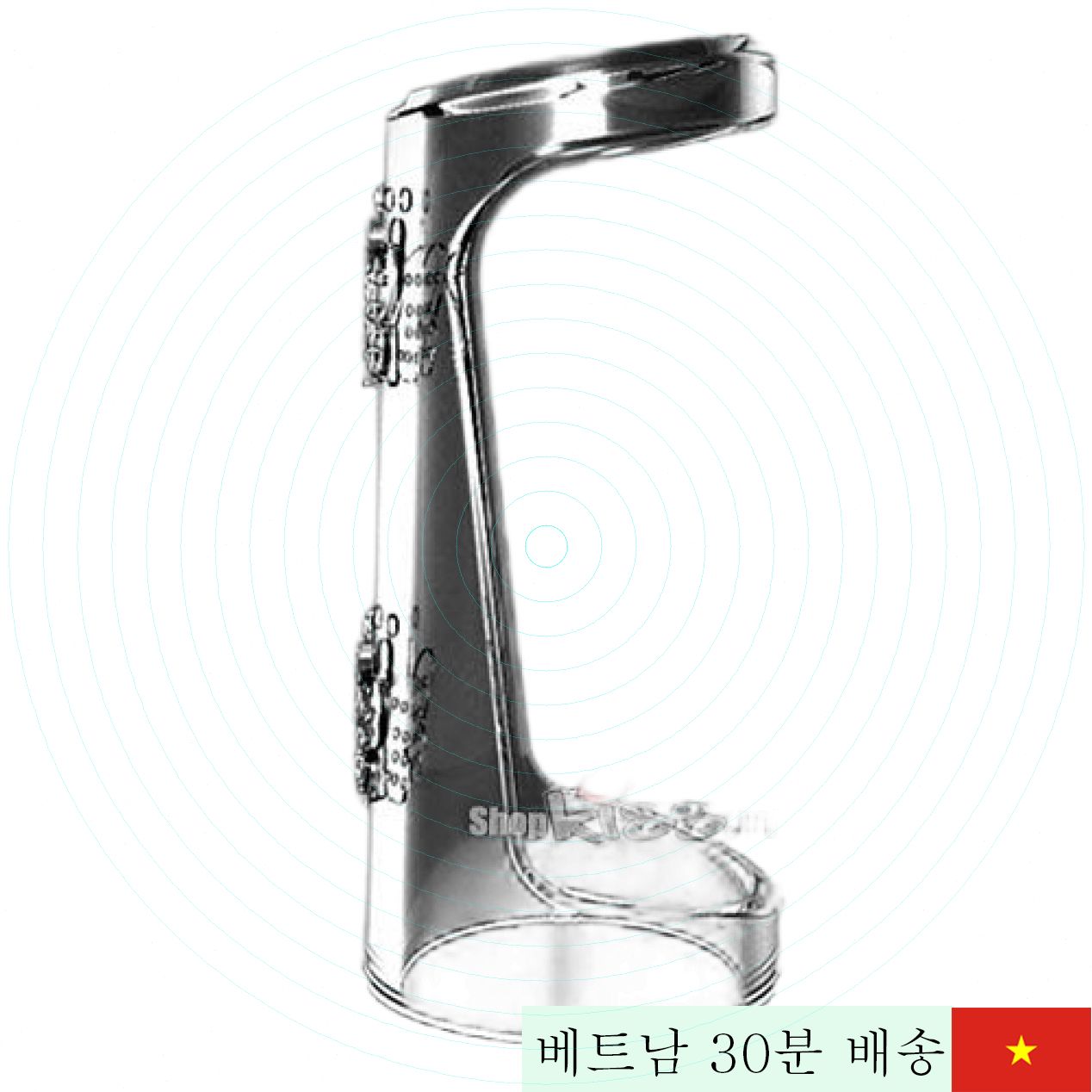 투명 TPE 7.6x3.5cm 이중 반지 발기 강화 콘돔 