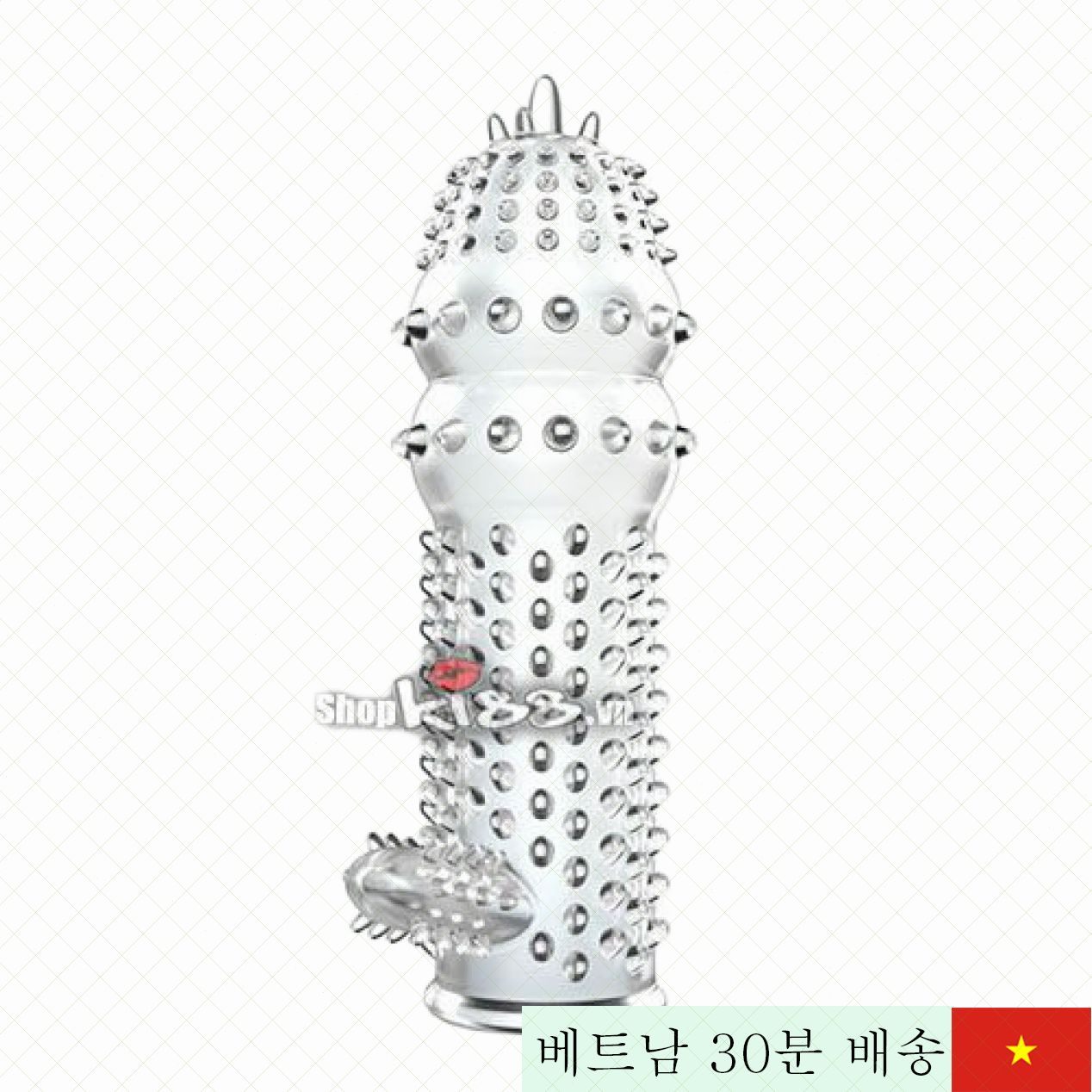 투명 다기능 돌기 음경 커버 측면 자극 부착형 