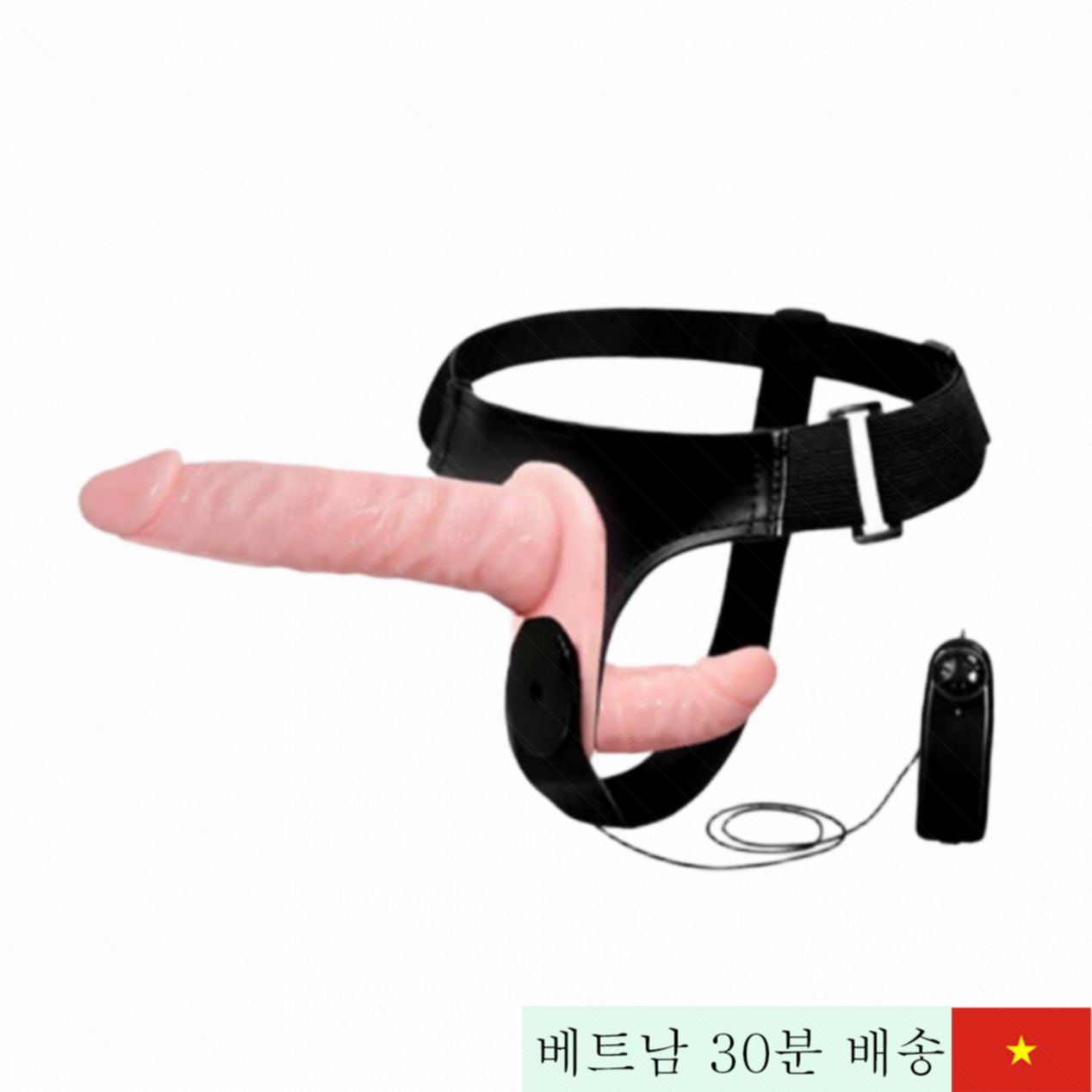 베일 스트랩온 양쪽 진동 실리콘 ABS 동성애자 최적형 