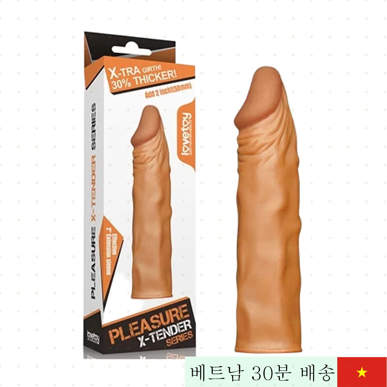 Lovetoy Pleasure X-Tender 부드러운 질감 콘돔 크기 고민 해결 