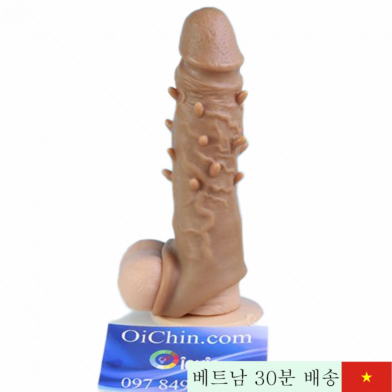 실리콘 질 자극 가시 달린 조절형 딜도 콘돔 