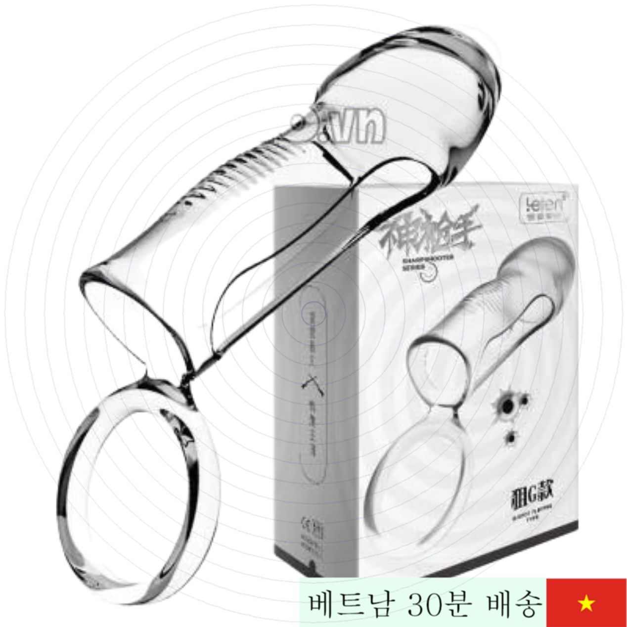 투명 스트랩 온 성기 확장 링 사정 지연 커플용 