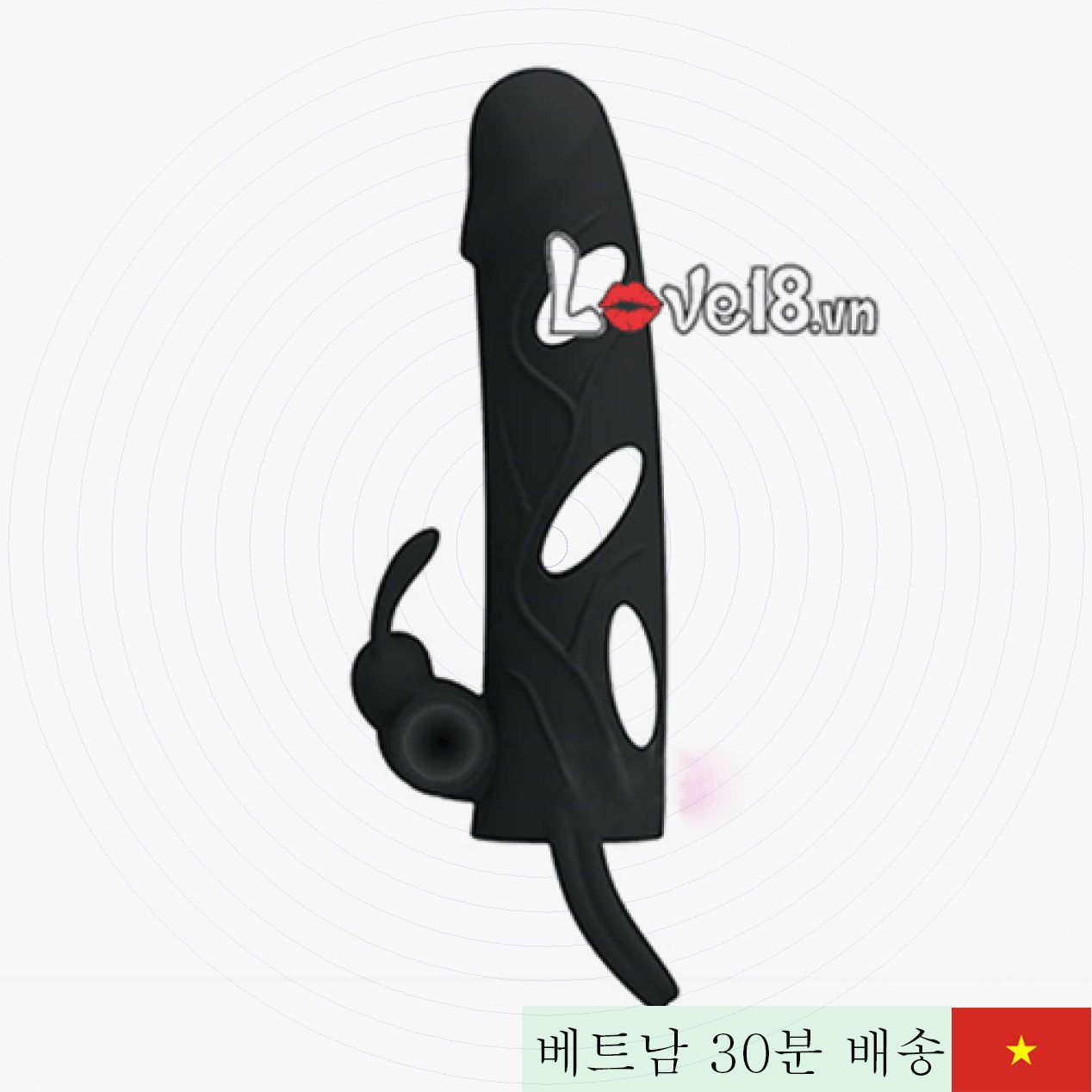 프리티러브 강한 진동 스트랩 온 남성 성기 확대링 