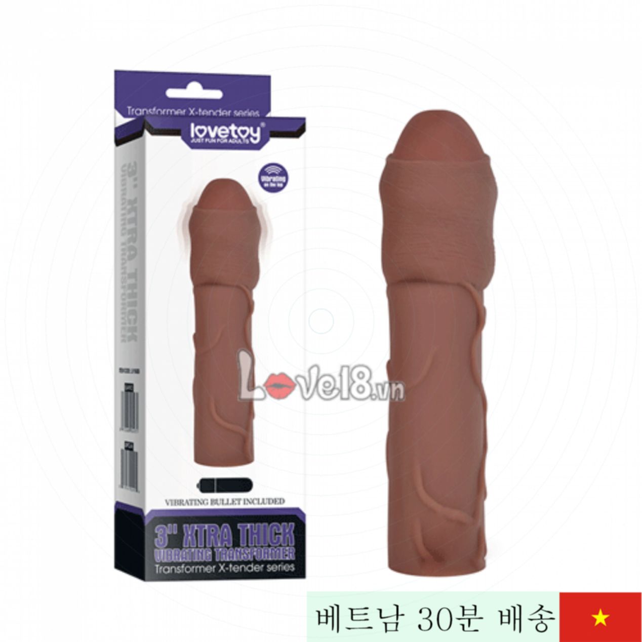 Lovetoy 6cm 진동 콘돔 음부 자극 TPE 소재 