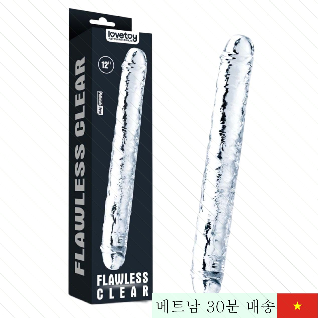 로데오 G8 투헤드 USA 투명 고무 딜도 다용도 