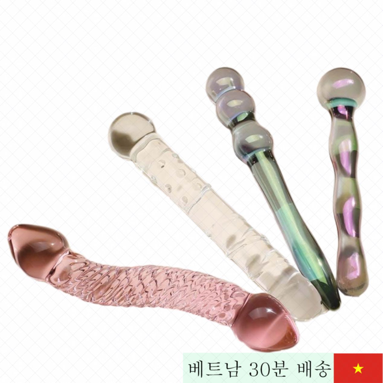 Crystal Clear Magic 2in1 유리 질 및 항문 플러그 