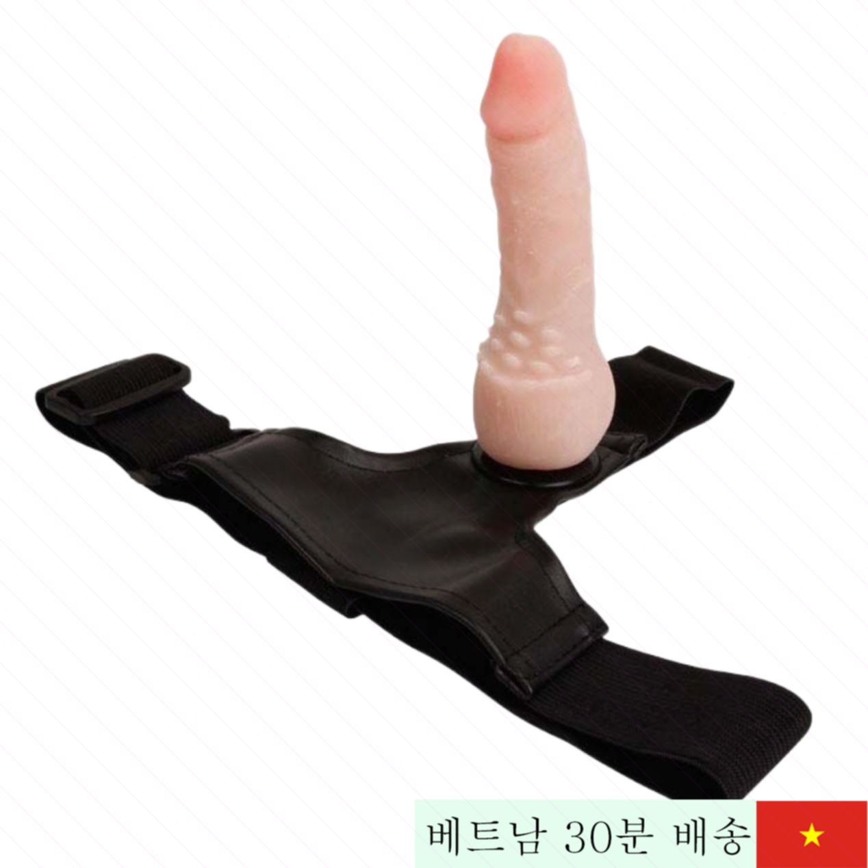 부드러운 PVC 레즈용 프리사이즈 스트랩 딜도 