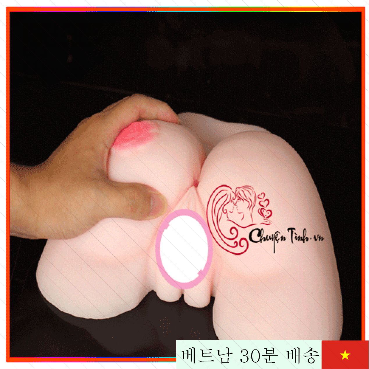 고급 진동 실리콘 장미형 남성 자위 애무기 