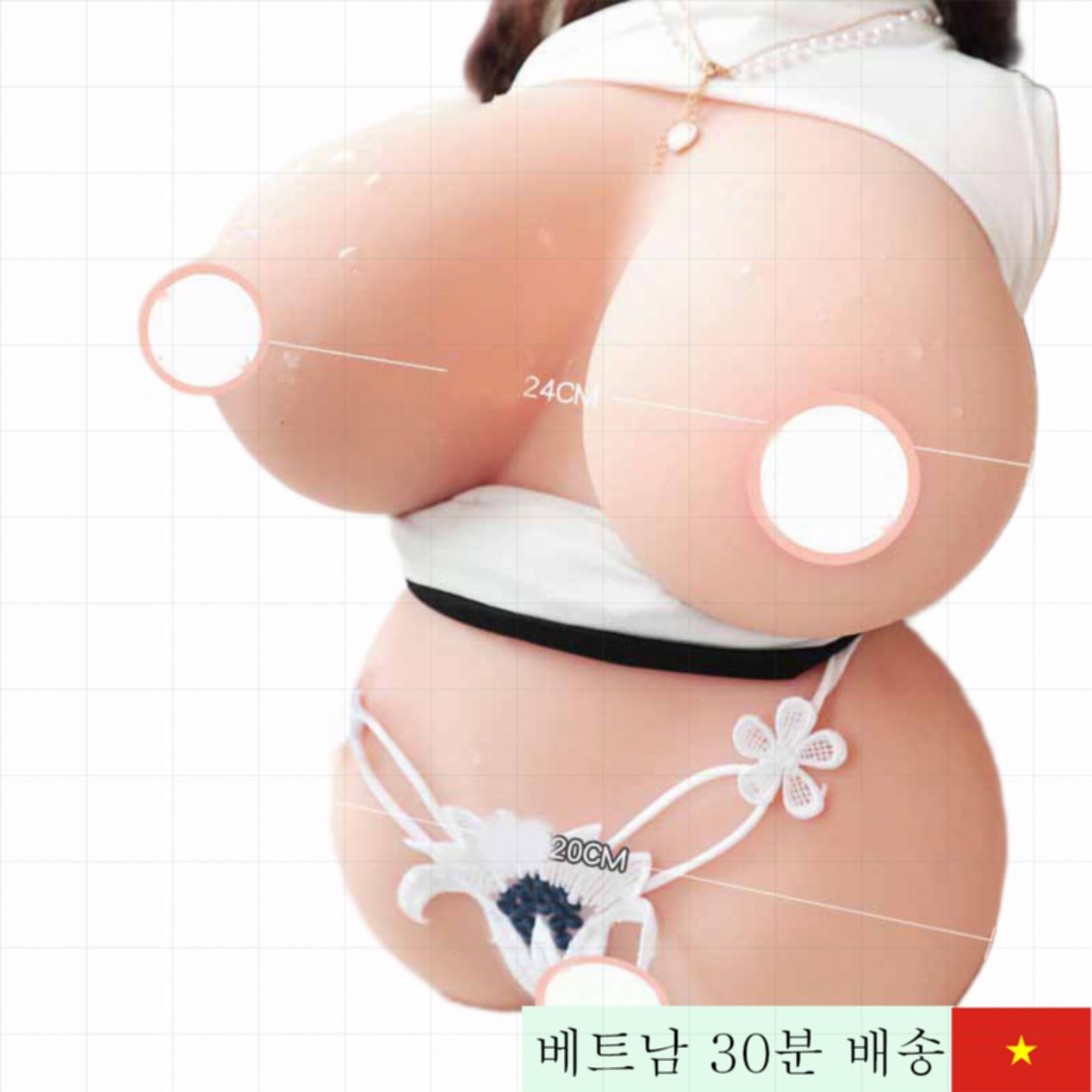 대형 진동 릴 흉부 반신 인형 TPU 고급 진동 쾌감 