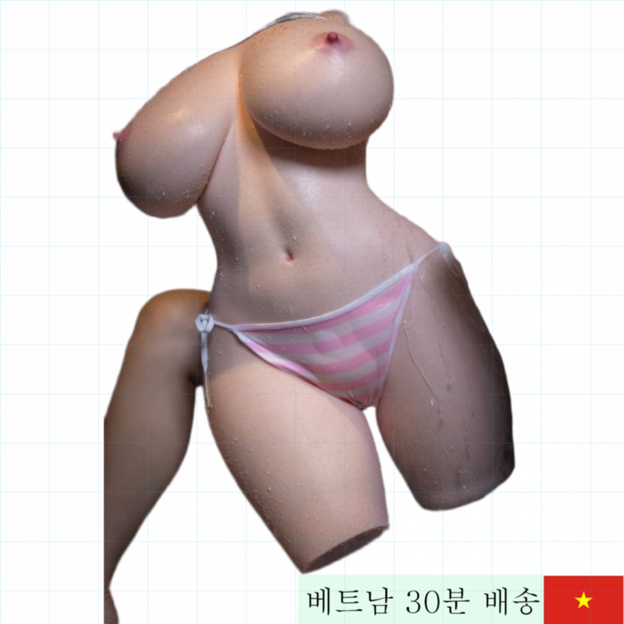 SG-T017 일본산 실리콘 반신 바스트 인형 고급형 