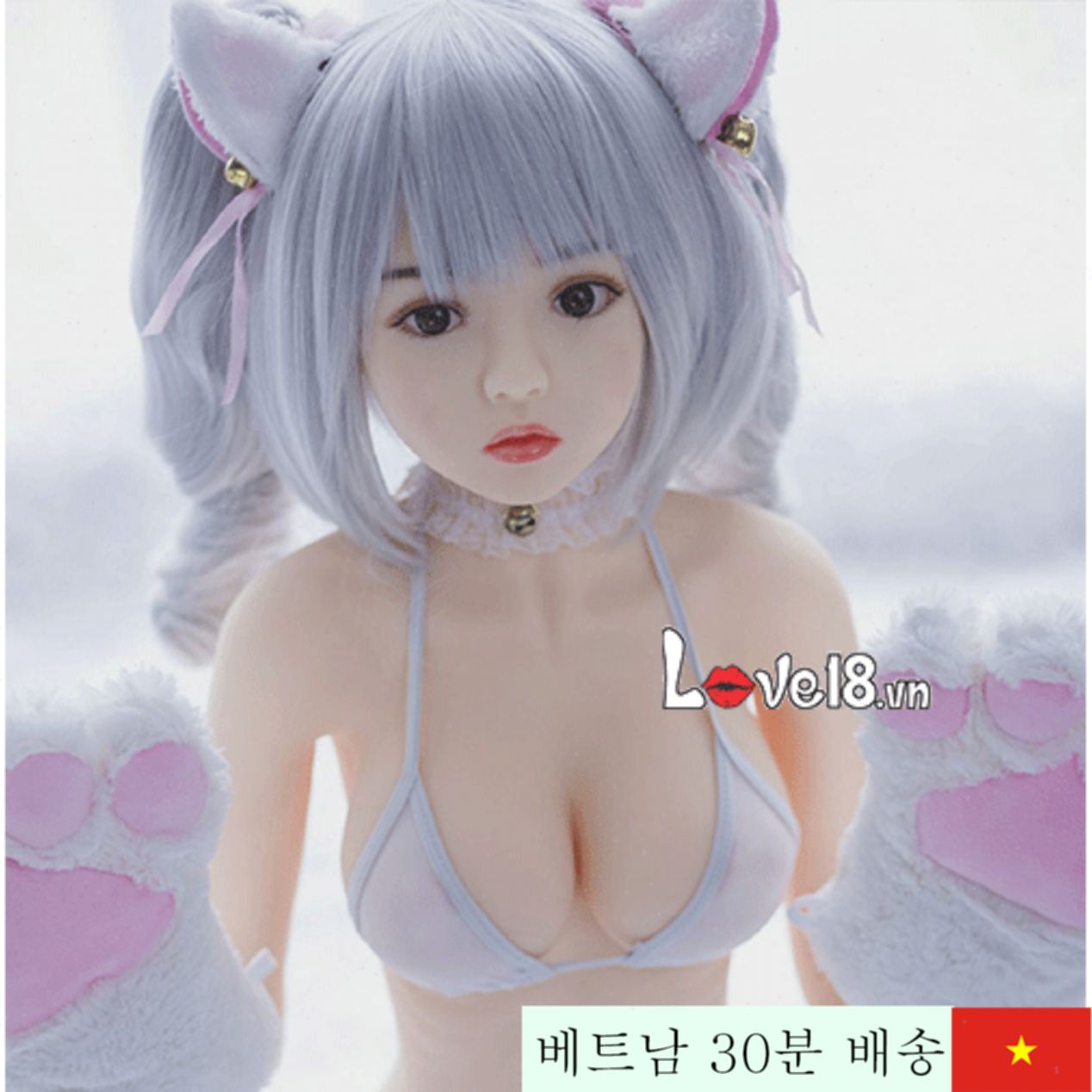 PEGY 125cm 실리콘 100% 원형 여대생 섹스돌 남성 성욕해소용 