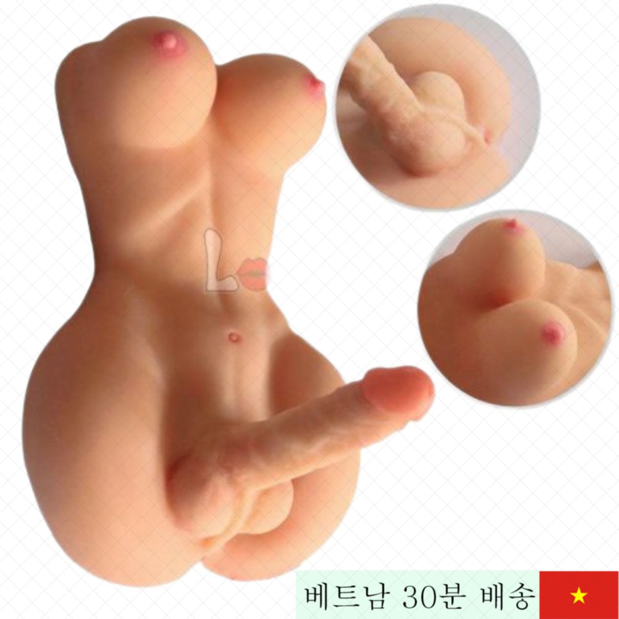 레스 레즈비언용 TPR 소재 반신 성인 섹스돌 