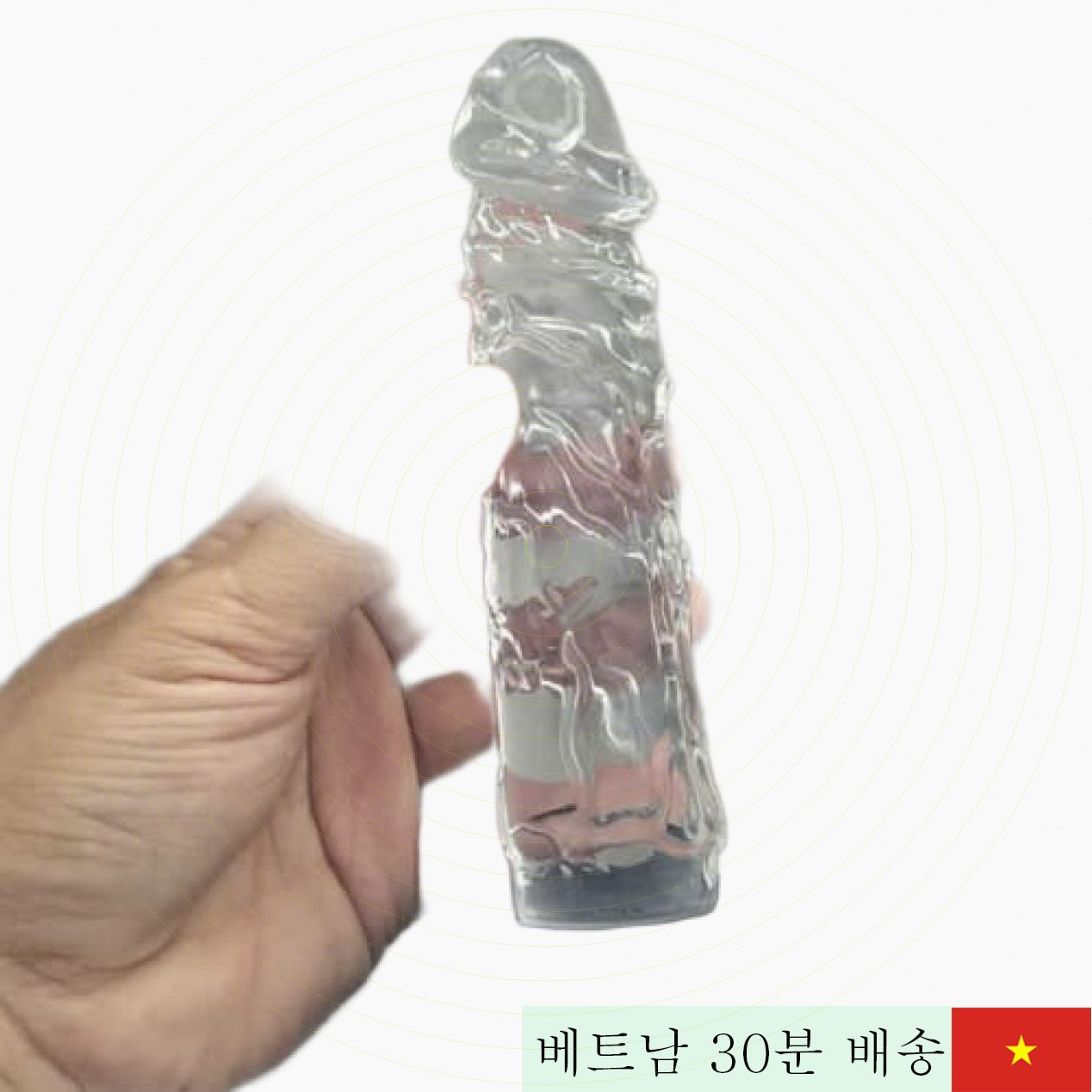 투명 스트랩 실리콘 딜도 일본제 무자극 자연 감촉 