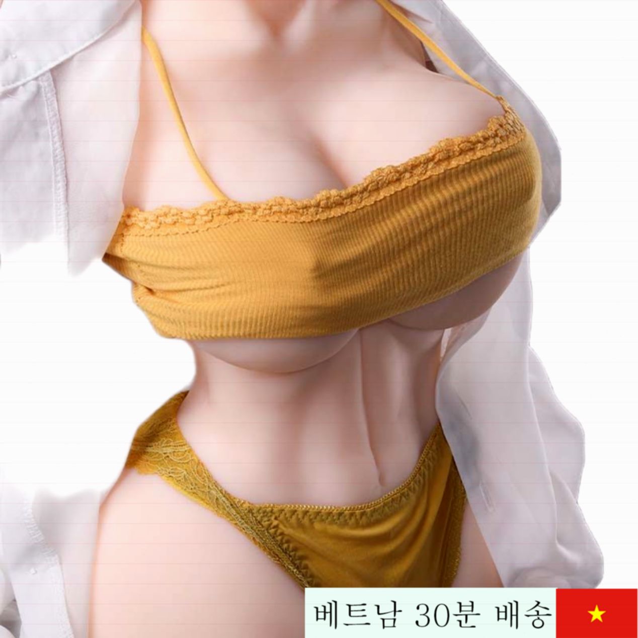 ZZ014 판매 인기 수치스러운 반신 섹스돌 6팩 복근 