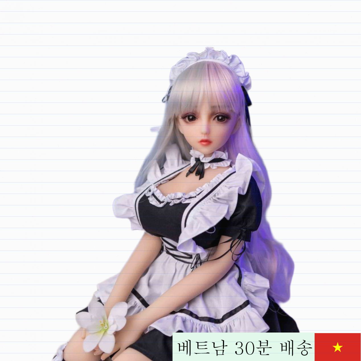 애니메이션 스타일 미니 하녀 풀 바디 섹스돌 귀여움 