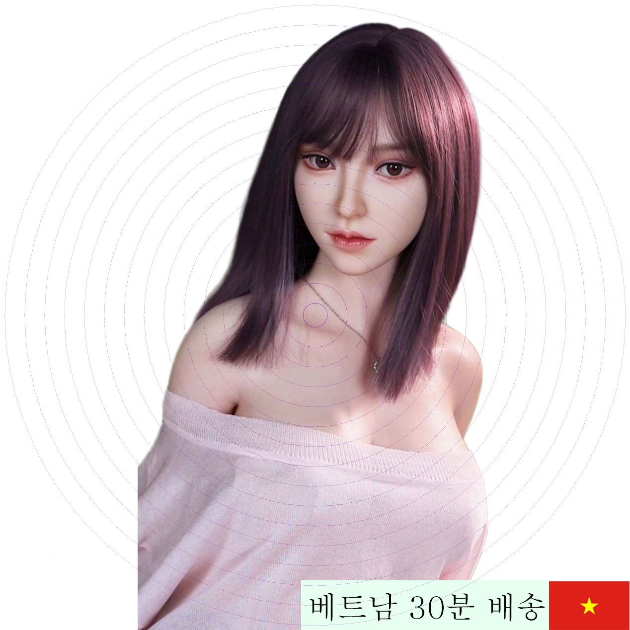 보라색 위스테리아 실리콘 풀 바디 성인 인형 