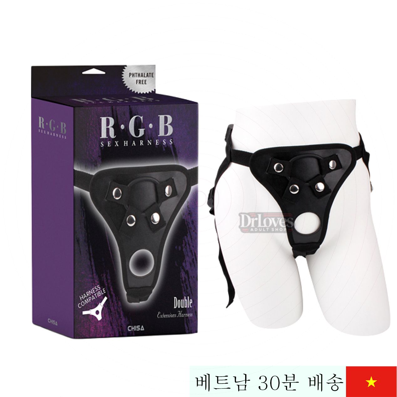 CHISA RGB 더블 익스텐션 허니스 실리콘 3링 조절형 남성용 