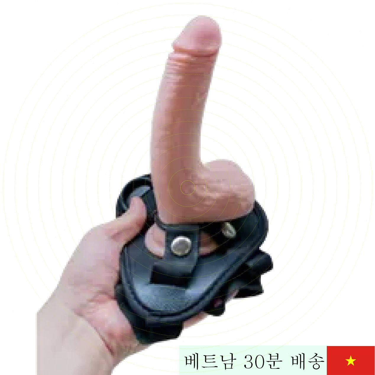 러브토이 2중 TPE 섬세 곡선 비진동 17cm 페니스 