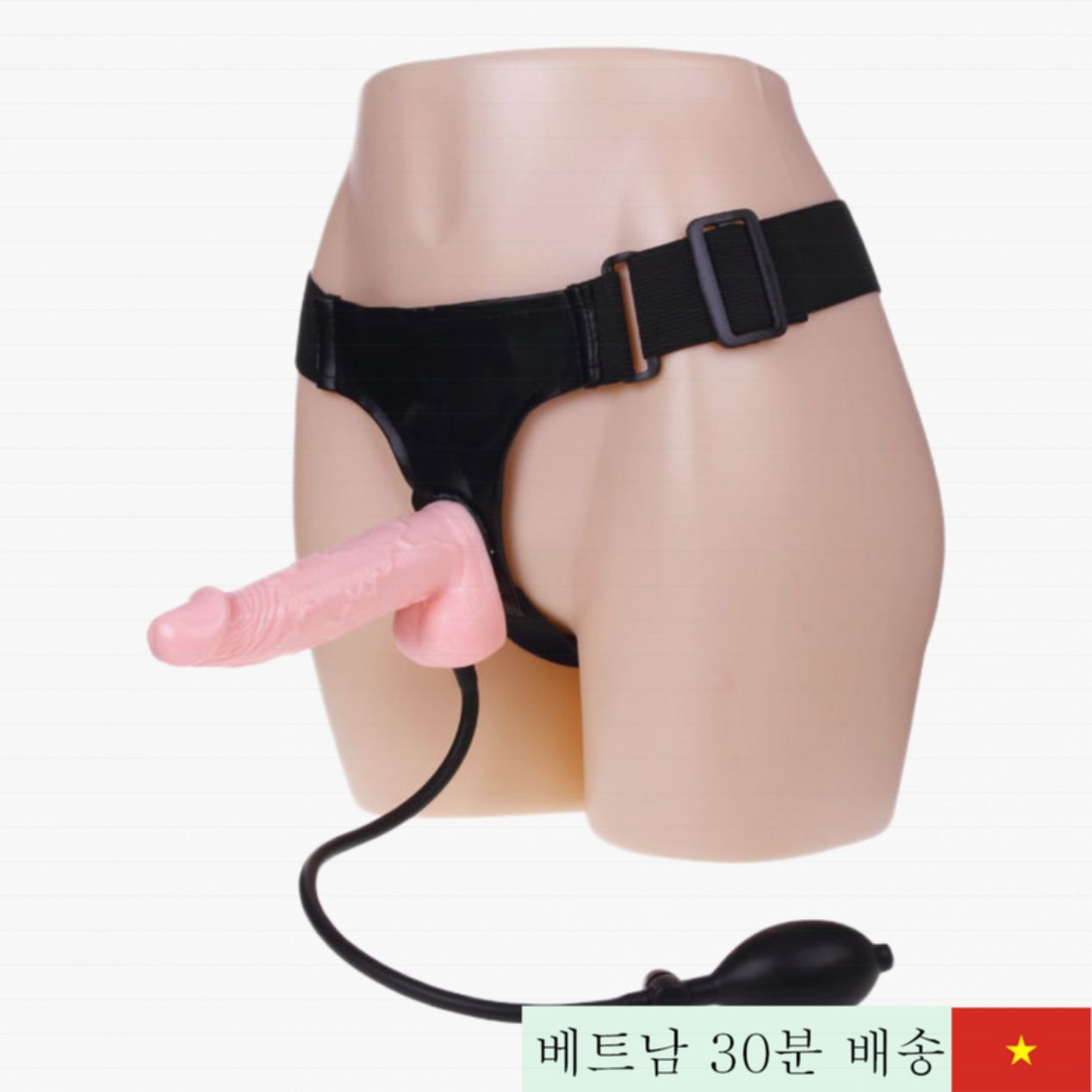 여성용 DC65Y 공기주입 스트랩 진동 딜도 편안한 쾌감 해소 