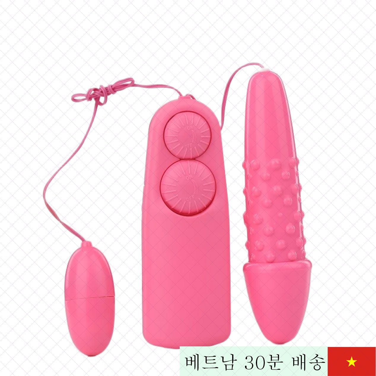 패션 진동 2단 독립 컨트롤 트윈 스틱 알 2헤드 