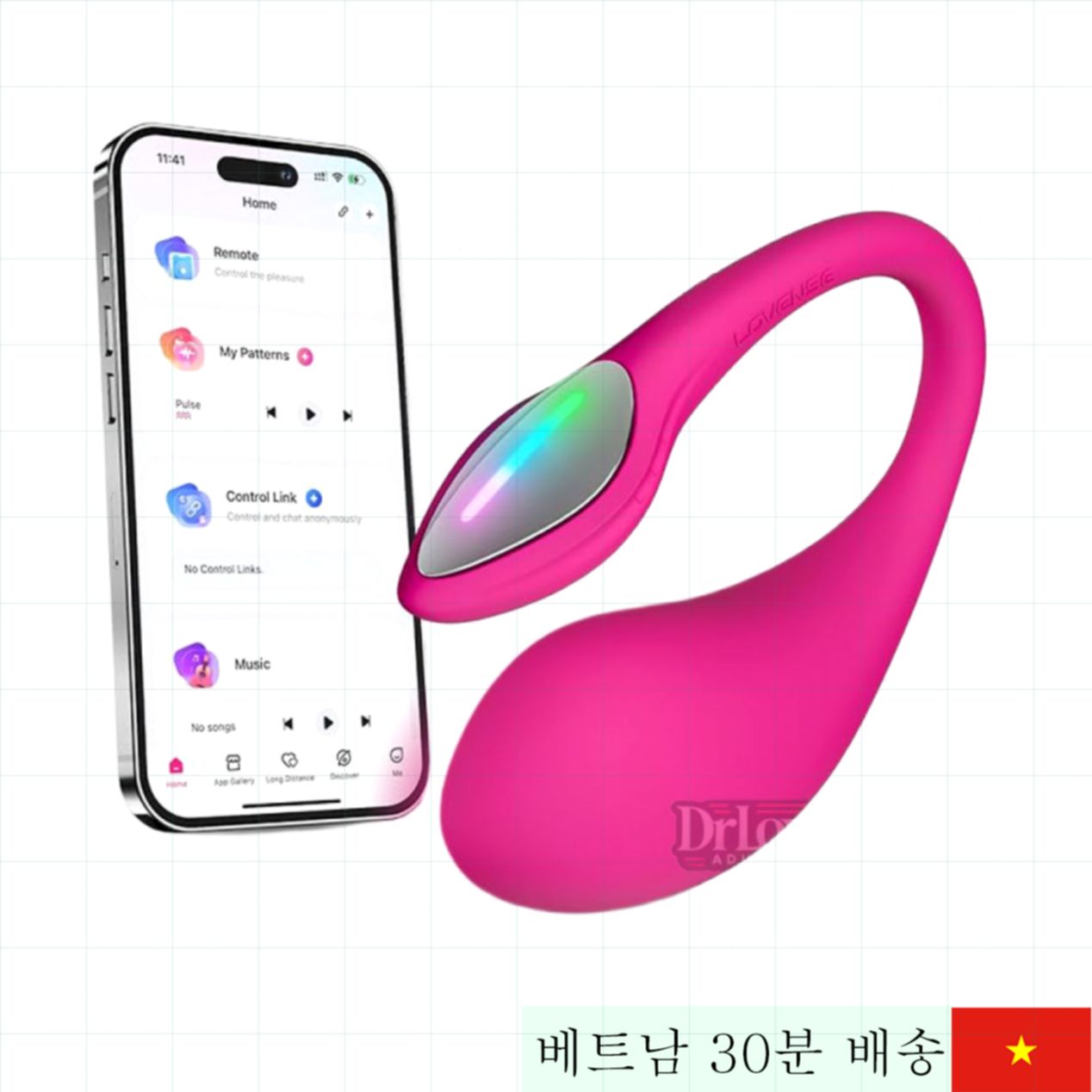 러브센 러쉬 4 앱 연결 고급 진동 알 방수 스마트 컨트롤 