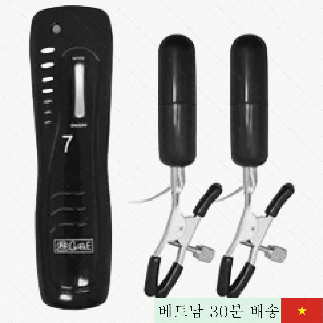 유두 고정 진동기 7단계 광란 ABS 실리콘 남녀 공용 